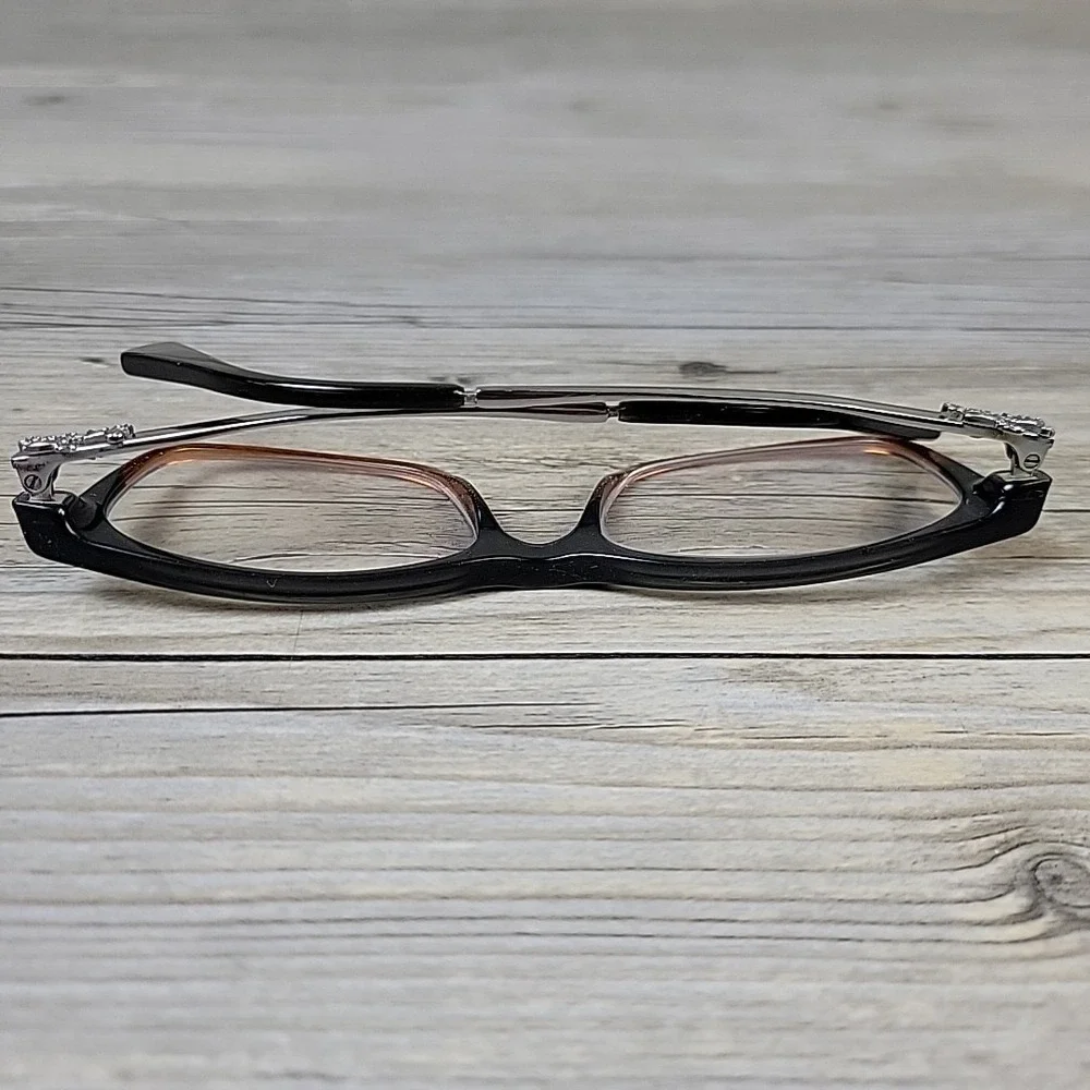 COACH HC6110 5475 Eyeglasses Frames Women Black Amber Glitter Gradient 50-16-140